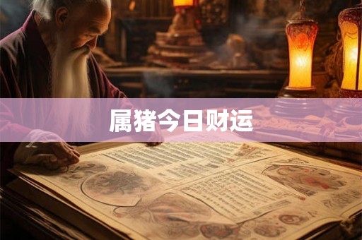 属猪今日财运