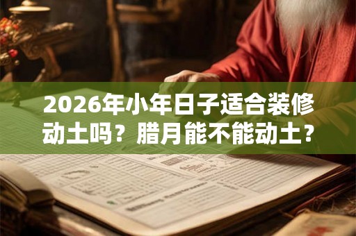 2026年小年日子适合装修动土吗?腊月能不能动土? 2026年小年日子适合装修动土吗?腊月能不能动土?