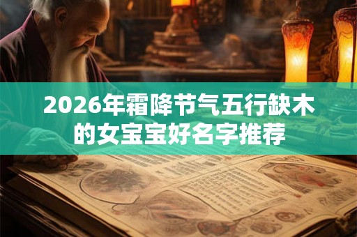 2026年霜降节气五行缺木的女宝宝好名字推荐