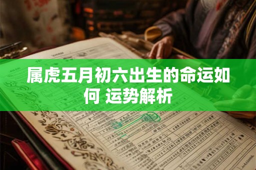 属虎五月初六出生的命运如何 运势解析