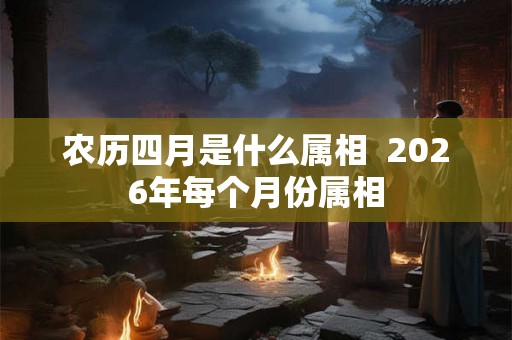 农历四月是什么属相  2026年每个月份属相