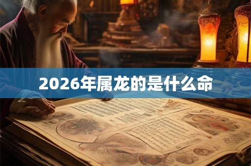 2026年属龙的是什么命