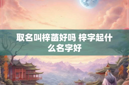 取名叫梓菡好吗 梓字起什么名字好