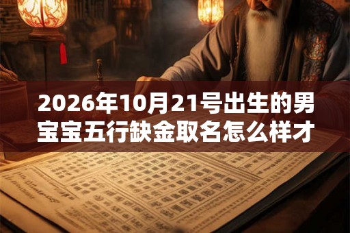 2026年10月21号出生的男宝宝五行缺金取名怎么样才好