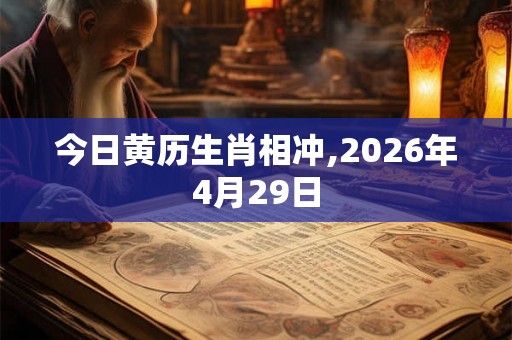 今日黄历生肖相冲,2026年4月29日 今日黄历生肖相冲,2026年4月29日
