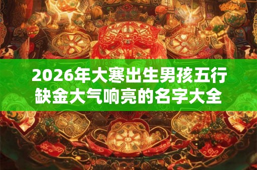 2026年大寒出生男孩五行缺金大气响亮的名字大全