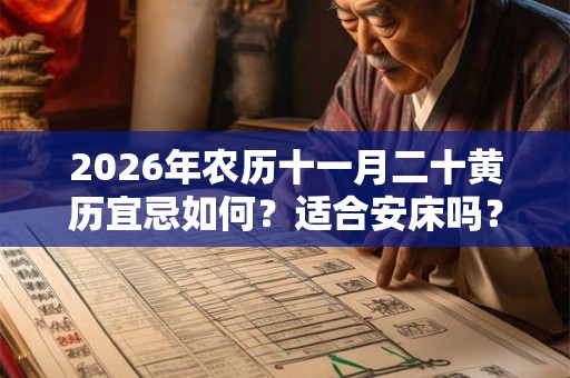 2026年农历十一月二十黄历宜忌如何?适合安床吗? 2026年农历十一月二十黄历宜忌如何?适合安床吗?