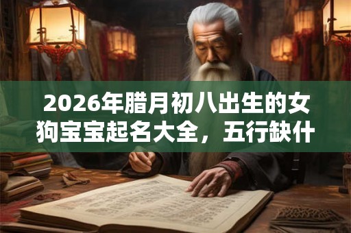 2026年腊月初八出生的女狗宝宝起名大全，五行缺什么？