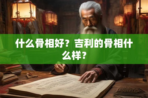 什么骨相好？吉利的骨相什么样？