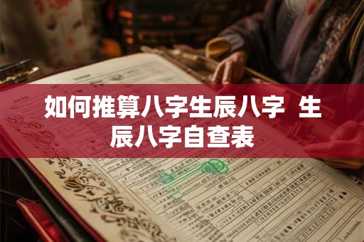 如何推算八字生辰八字  生辰八字自查表