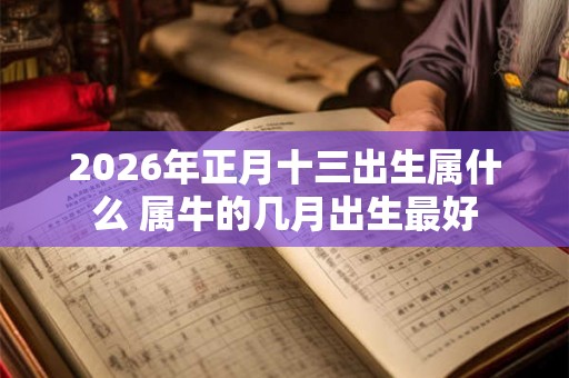 2026年正月十三出生属什么 属牛的几月出生最好