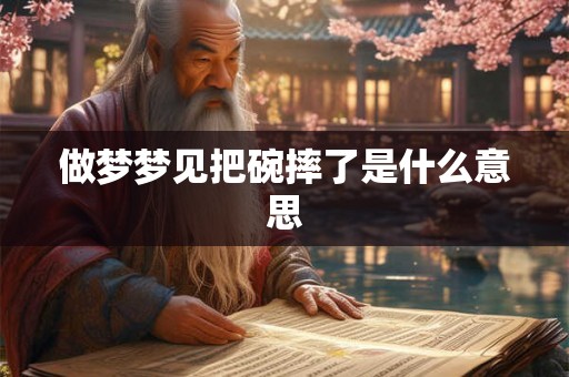 做梦梦见把碗摔了是什么意思