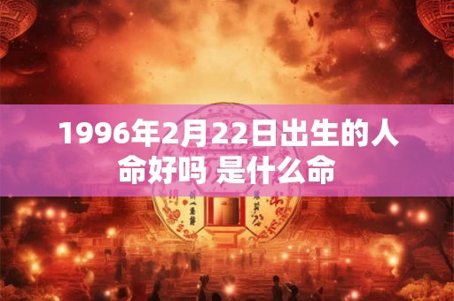 1996年2月22日出生的人命好吗 是什么命