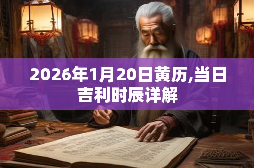 2026年1月20日黄历,当日吉利时辰详解