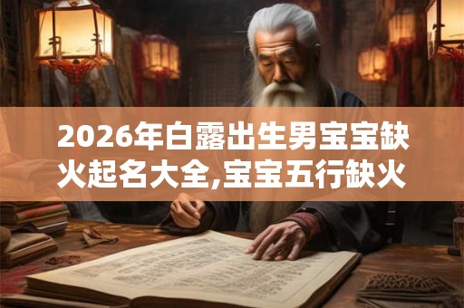 2026年白露出生男宝宝缺火起名大全,宝宝五行缺火危害? 2026年白露出生男宝宝缺火起名大全,宝宝五行缺火危害?