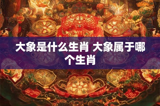 大象是什么生肖 大象属于哪个生肖