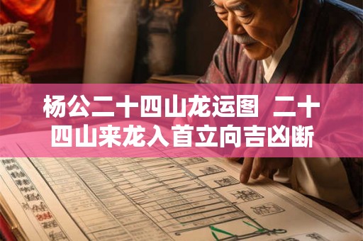 杨公二十四山龙运图  二十四山来龙入首立向吉凶断