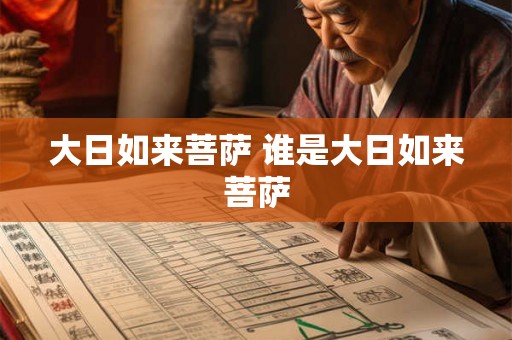 大日如来菩萨 谁是大日如来菩萨 大日如来菩萨 谁是大日如来菩萨