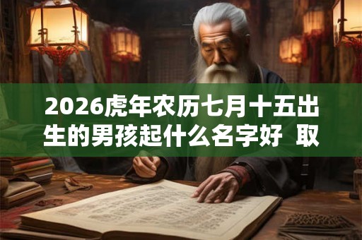 2026虎年农历七月十五出生的男孩起什么名字好  取名宝典