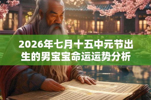 2026年七月十五中元节出生的男宝宝命运运势分析