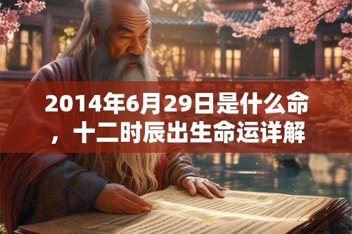 2014年6月29日是什么命，十二时辰出生命运详解