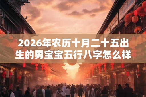 2026年农历十月二十五出生的男宝宝五行八字怎么样