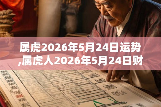 属虎2026年5月24日运势,属虎人2026年5月24日财运,生肖虎2026年5月24日运势