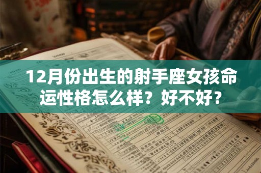 12月份出生的射手座女孩命运性格怎么样？好不好？
