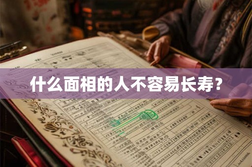 什么面相的人不容易长寿？