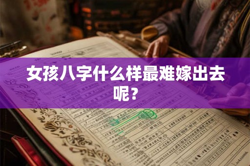 女孩八字什么样最难嫁出去呢？