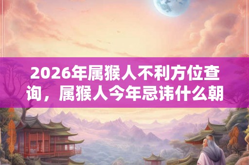 2026年属猴人不利方位查询，属猴人今年忌讳什么朝向