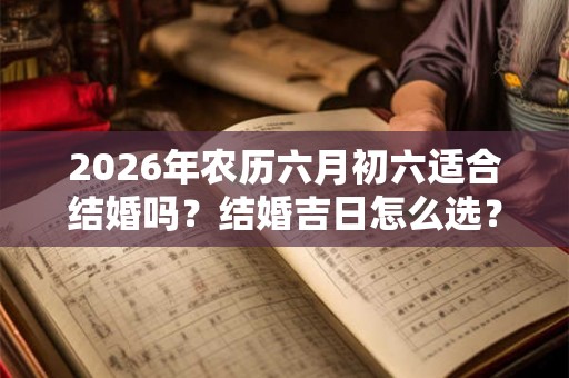 2026年农历六月初六适合结婚吗？结婚吉日怎么选？