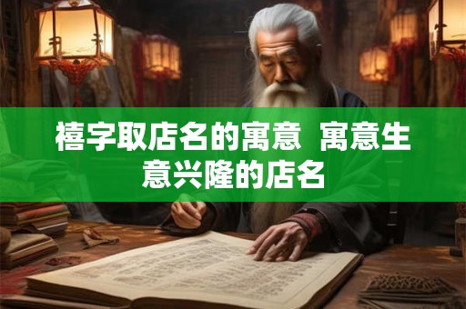 禧字取店名的寓意  寓意生意兴隆的店名