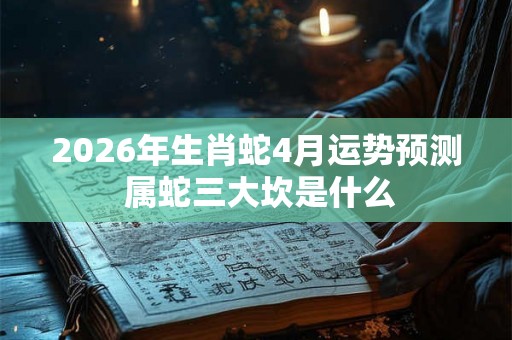 2026年生肖蛇4月运势预测 属蛇三大坎是什么 2026年生肖蛇4月运势预测 属蛇三大坎是什么
