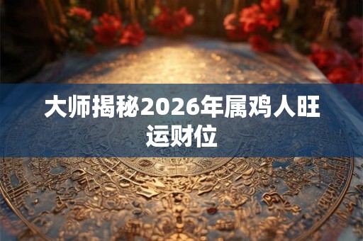 大师揭秘2026年属鸡人旺运财位 大师揭秘2026年属鸡人旺运财位