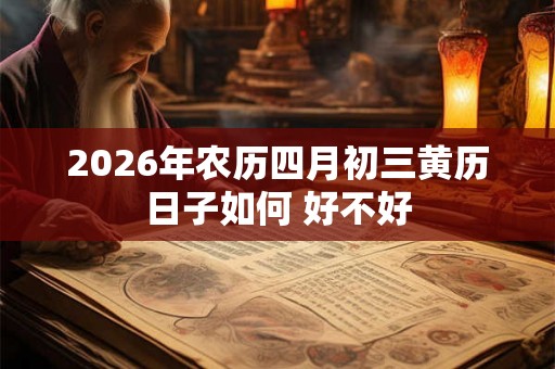 2026年农历四月初三黄历日子如何 好不好