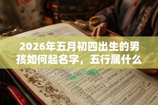 2026年五月初四出生的男孩如何起名字，五行属什么
