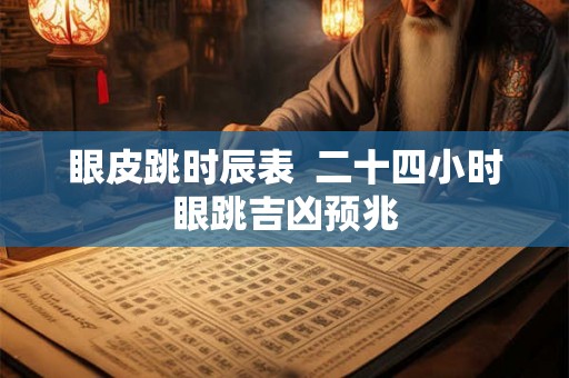 眼皮跳时辰表 二十四小时眼跳吉凶预兆 眼皮跳时辰表 二十四小时眼跳吉凶预兆