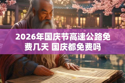 2026年国庆节高速公路免费几天 国庆都免费吗