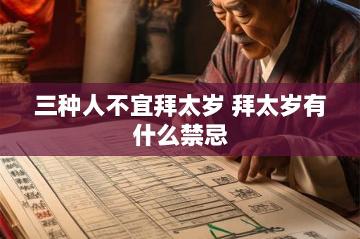 三种人不宜拜太岁 拜太岁有什么禁忌