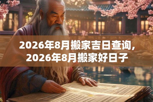 2026年8月搬家吉日查询,2026年8月搬家好日子