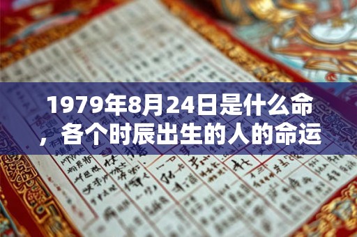 1979年8月24日是什么命，各个时辰出生的人的命运