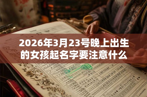2026年3月23号晚上出生的女孩起名字要注意什么 2026年3月23号晚上出生的女孩起名字要注意什么