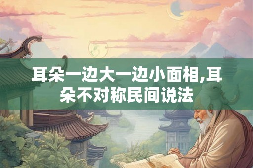 耳朵一边大一边小面相,耳朵不对称民间说法