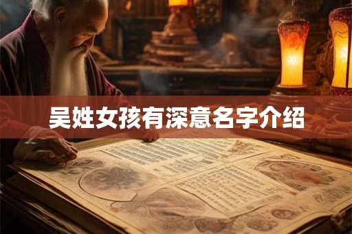 吴姓女孩有深意名字介绍