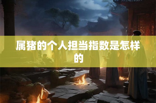 属猪的个人担当指数是怎样的