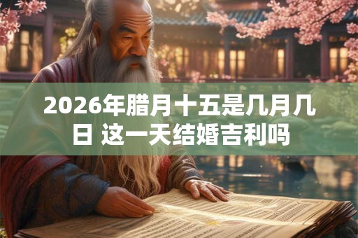 2026年腊月十五是几月几日 这一天结婚吉利吗