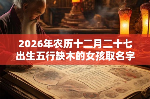 2026年农历十二月二十七出生五行缺木的女孩取名字