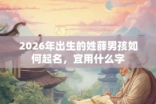 2026年出生的姓薛男孩如何起名，宜用什么字