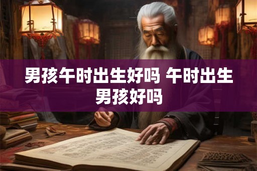 男孩午时出生好吗 午时出生男孩好吗